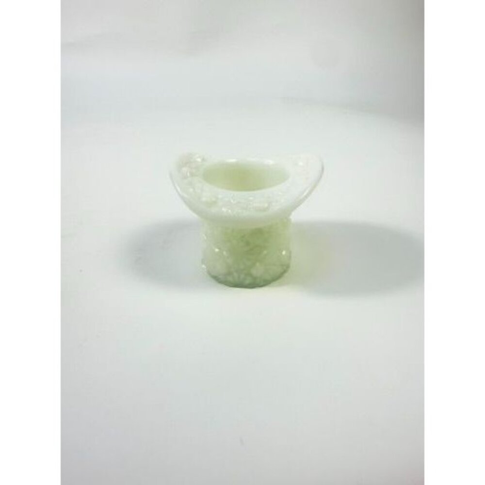 Toothpick Holder Vase Candleholder Fenton Daisy Button Top Hat Opalescent Milk G - Picture 11 of 16